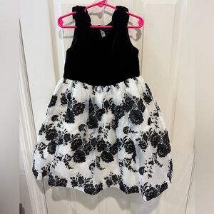 Janie and Jack Black and White Floral Dress